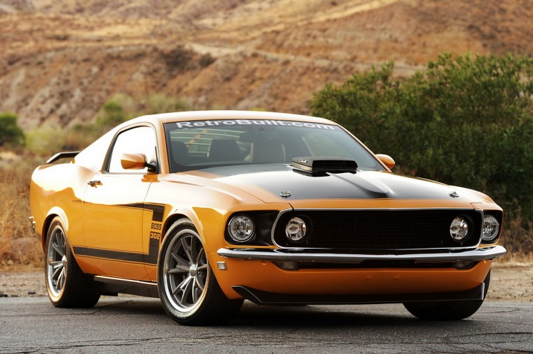 Retro ford mustang
